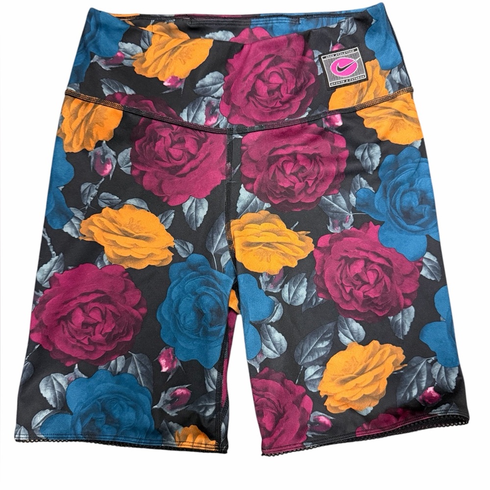 Nike Floral Biker Shorts Small Dri-FIT Cottagecore Dark Bloom Athletic Floral - Picture 6 of 12
